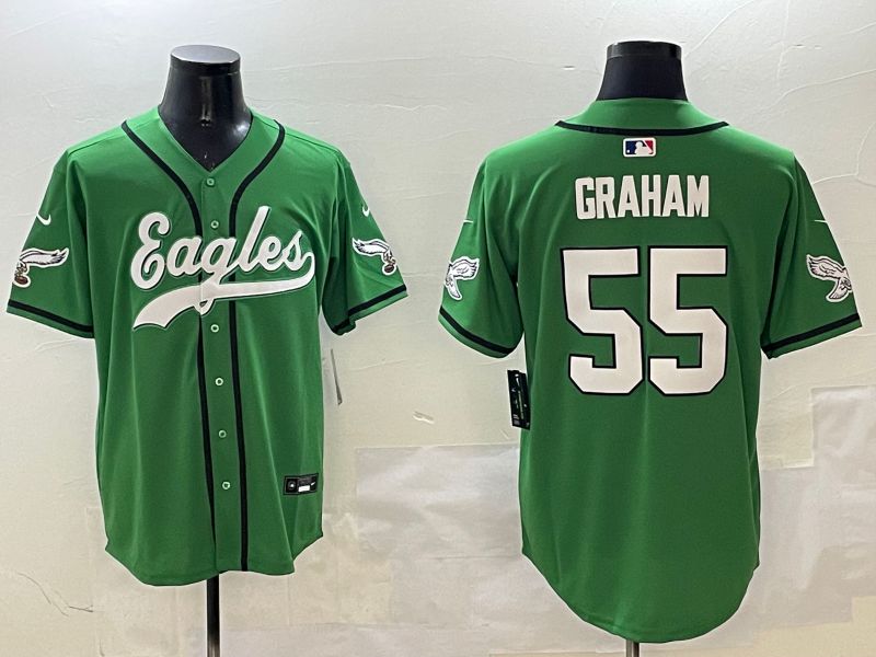 Men Philadelphia Eagles #55 Graham Green three generations Jointly Name 2025 Nike Limited NFL Jersey style 12->philadelphia eagles->NFL Jersey